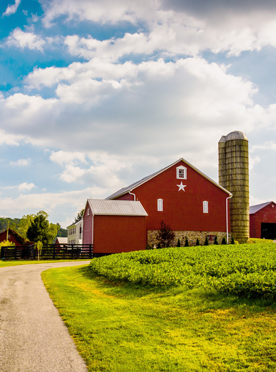 A red barn